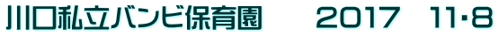 川口私立バンビ保育園　　２０１７　１１・８