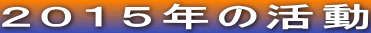 ２０１５年の活動